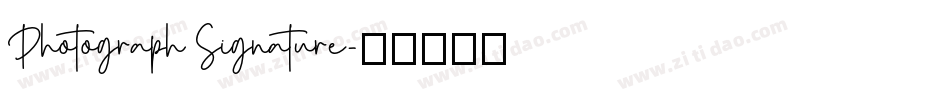 Photograph Signature字体转换